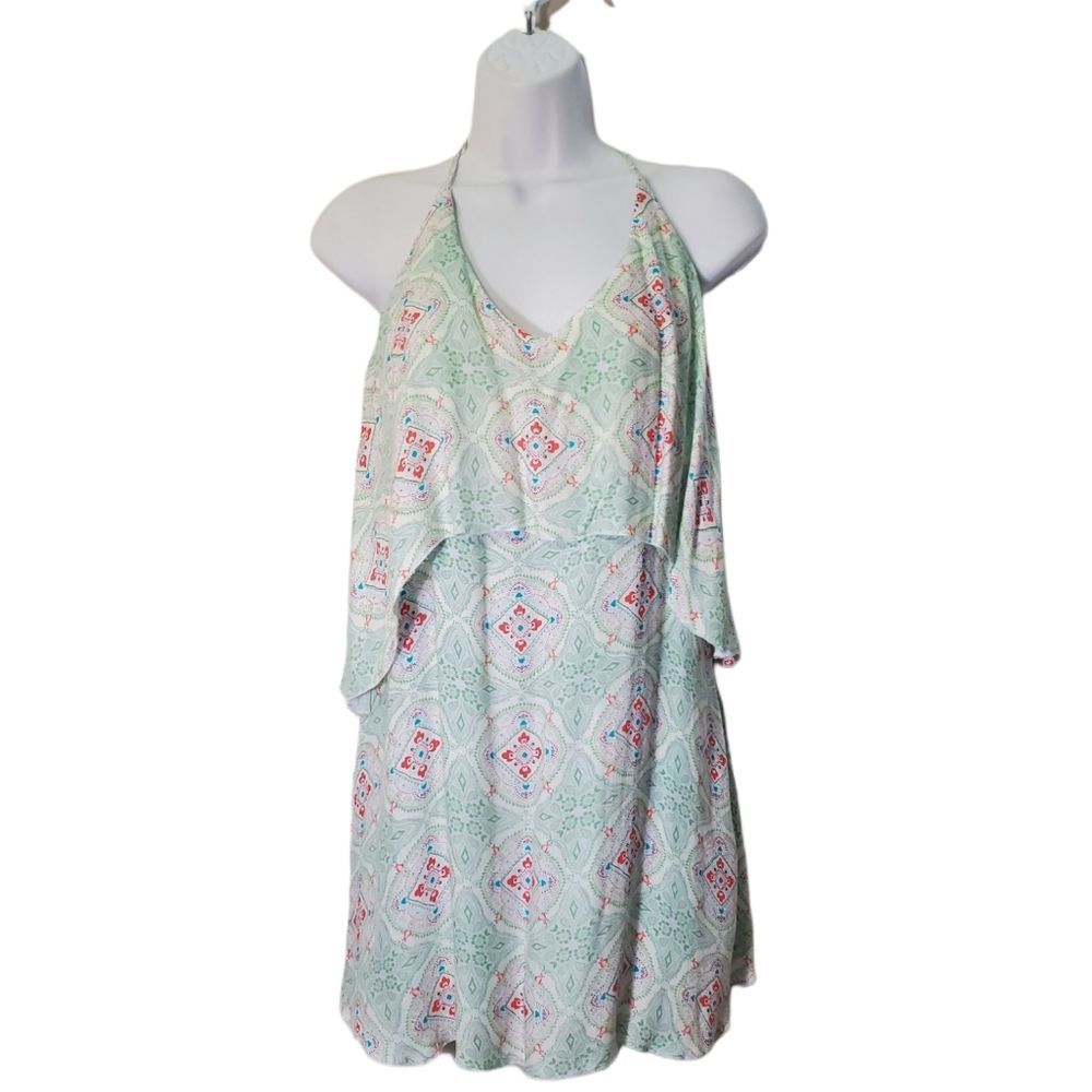 O'Neill NWT Light Green Patterned Halter Sundress Small